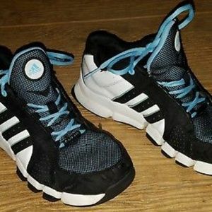 ADIDAS WOMEN'S SIZE 9 WHITE BLACK BLUE FIT FOAM CU